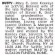 Mary Kenney Duffy Death Notice, New York Daily News - 31 Mar 2010