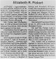 Elizabeth R Pickert Obituary - Gouverneur Tribune Press - Sept 21 1994