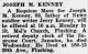 Joseph M Kenney - Obituary - 11 Nov 1967